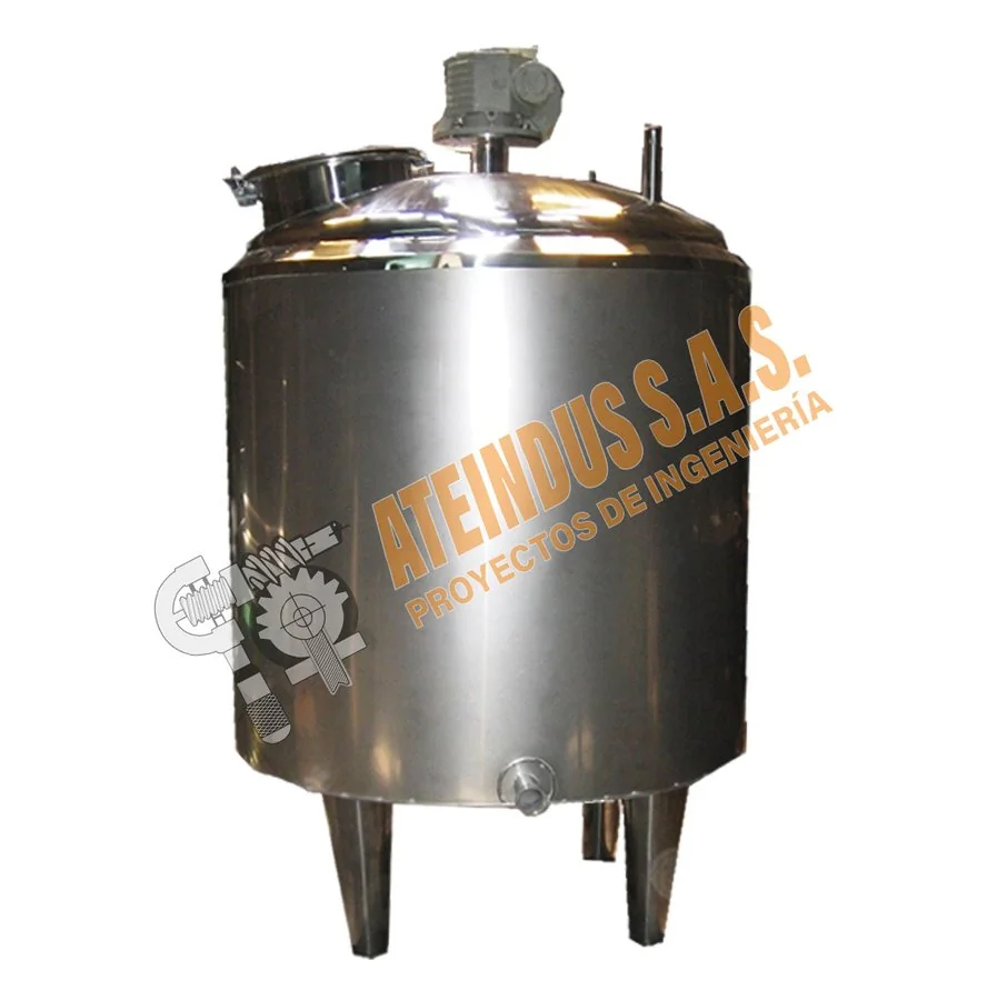 Reactor en acero inoxidable 316L con motorreductor